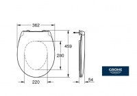 ASIENTO y TAPA INODORO BAU GROHE